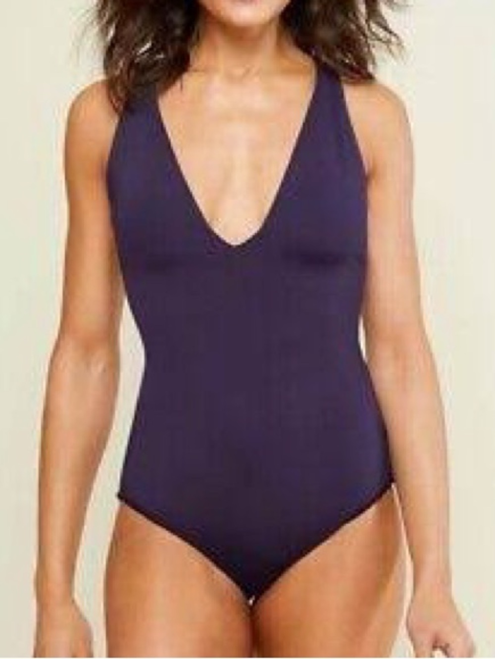 Andie long torso the Bali One-Piece Swimsuit in navy blue